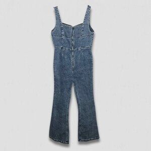 Emory Park Denim Jumpsuit Bell Bottoms Light Blue Medium